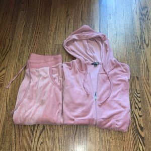 MAUVE PINK VELOUR SET